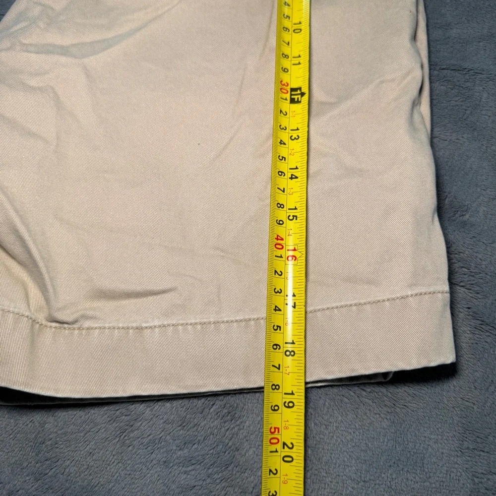 J. Crew Khaki Cotton Chino Shorts Men's Size 34 Flat‎ Front Casual Everyday Wear